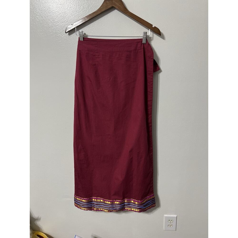VTG 90s Spiegel Wrap Maxi Skirt Colorful Sz 12 Hippie Boho Indie Festival - Picture 7 of 12